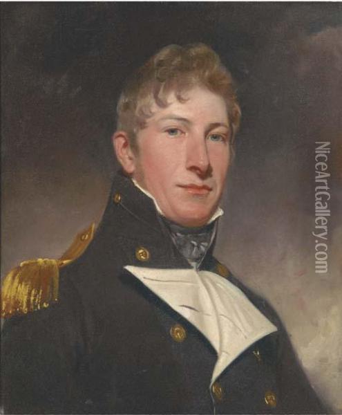 Portrait Of A Naval Officer Oil Painting - Sir William Beechey