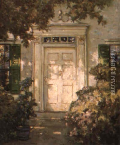Ye Olde House, Kennebunk, Maine Oil Painting - Abbott Fuller Graves