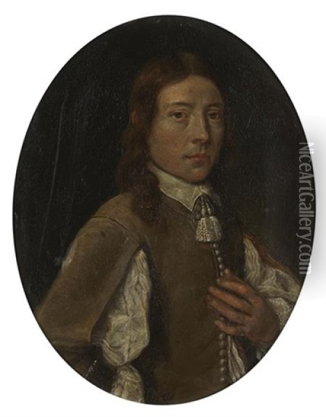 Portrait Of A Young Man Oil Painting - Joachim von Sandrart the Elder