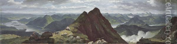 View Of Loch Lomond Oil Painting - John Knox