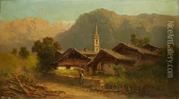 Valtellina Oil Painting - Giovanni Battista Lelli