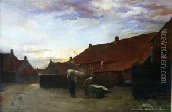 Ter Hei De - Little Village Off The Coast Of North Sea Oil Painting - Petrus van der Velden