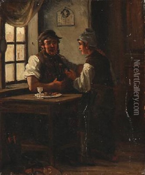 Skomageren Og Hans Svend Oil Painting - Wilhelm Nicolai Marstrand