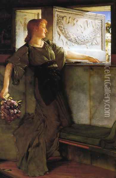 A Love Missle Oil Painting - Sir Lawrence Alma-Tadema