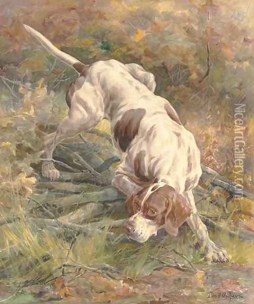A Pointer on the Scent Oil Painting - Edmund Henry Osthaus