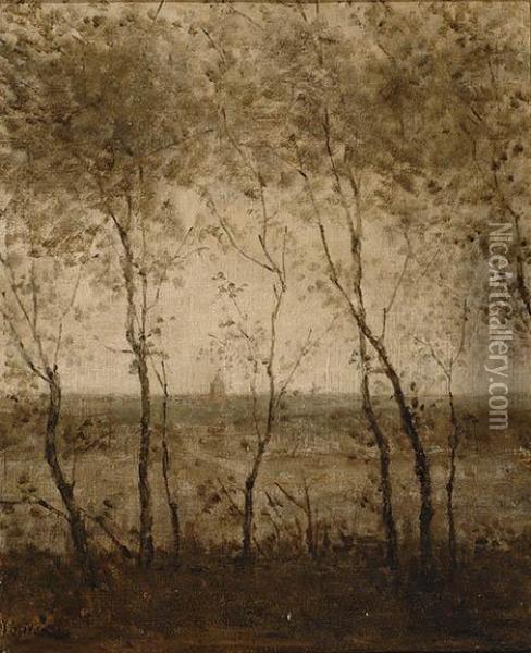 Landscape With Trees Oil Painting - Abraham De Miranda