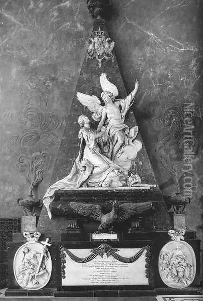 Monument to Queen Catharina Opalinska Oil Painting - Nicolas-Sebastien Adam