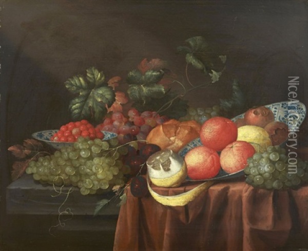 Nature Morte De Fruits Oil Painting - Jan Pauwell Gilmans the Elder