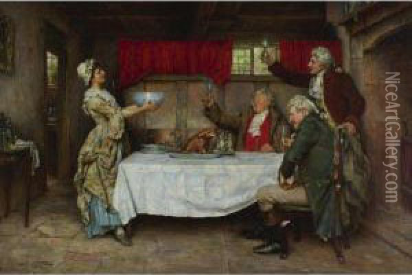 A Good Bowl Of Punch Oil Painting - William A. Breakspeare