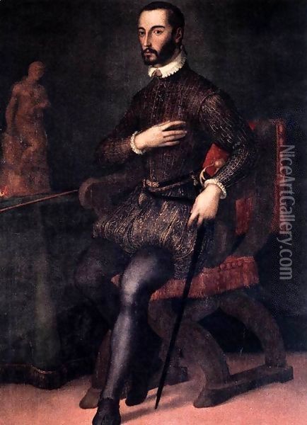 Portrait of Francesco I de' Medici Oil Painting - da San Friano Maso
