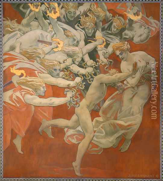 Orestes Pursued By The Furies Oil Painting - John Singer Sargent