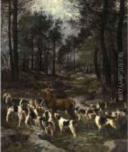 The Deer Hunt Oil Painting - Charles Olivier De Penne