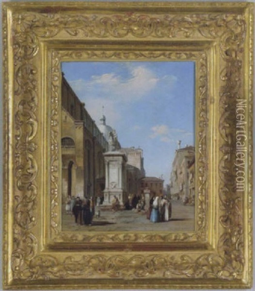 Monumento Di Colleoni A Venezia Oil Painting - Edward Pritchett
