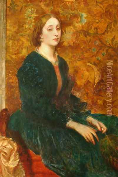 Lady Somers, 1860 Oil Painting - George Frederick Watts
