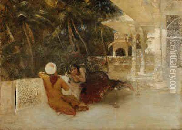 An Intimate Conversation Oil Painting - Edwin Lord Weeks