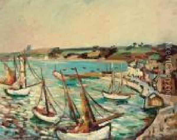 Scane De Port Oil Painting - Pierre Dumont