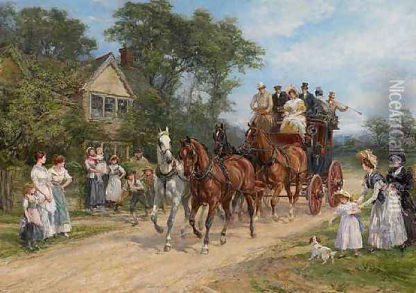 The Event of the Day Oil Painting - Heywood Hardy