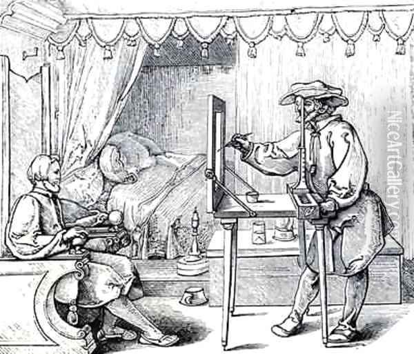Instruments of Mathematical Precision for Executing Portraits Oil Painting - Durer or Duerer, Albrecht