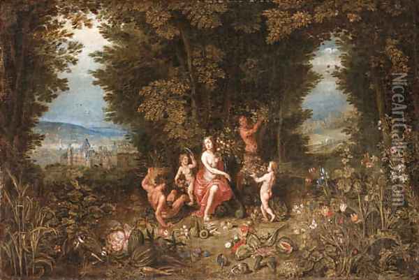 An Allegory of Earth Oil Painting - Jan Brueghel the Younger