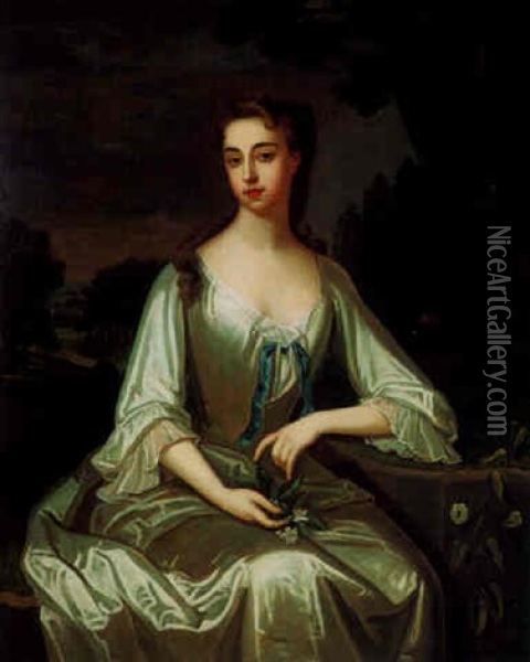 Portrait Of Lucy, Duchess Of Rutland Oil Painting - Charles d' Agar