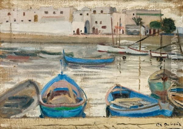 Les Barques A Alger Oil Painting - Paul Emile Dubois