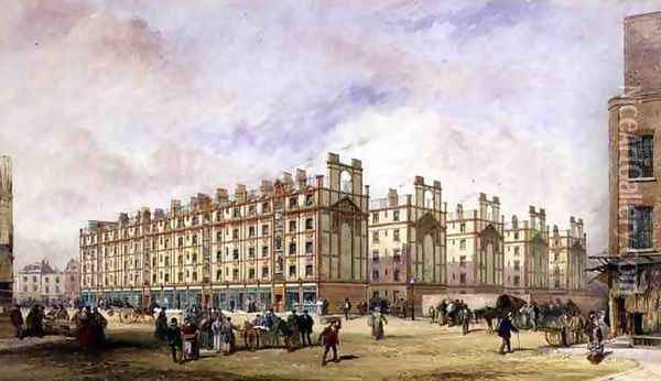 Artisans Dwellings Petticoat Square London Oil Painting - Sir William Haywood