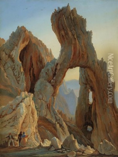 Arco Naturale, Capri Oil Painting - Thomas Fearnley