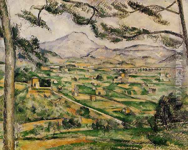 Mont Sainte Victoire With Large Pine Oil Painting - Paul Cezanne
