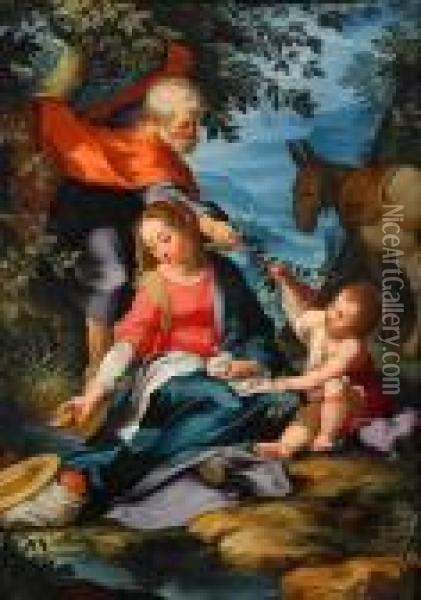 Madonnan Med Korsbaren Oil Painting - Federico Fiori Barocci