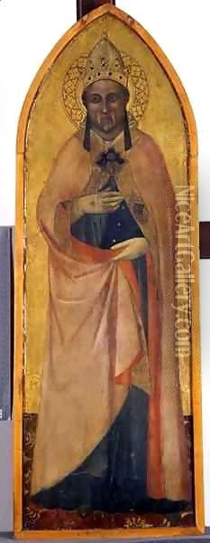 St. Gregory Oil Painting - Andrea Bonaiuti da Da Firenze