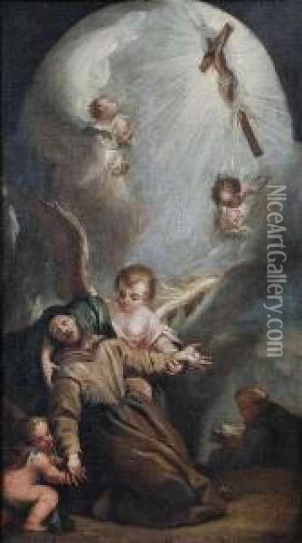 Stigmatisation Of St. 
Francis. Oil Painting - Michelangelo Unterberger