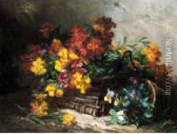 Still Life Of Flowers Oil Painting - Eugene Claude