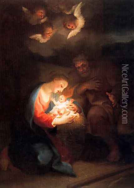 Birth of Christ Oil Painting - Anton Raphael Mengs