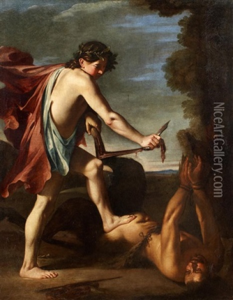 Apollo Schindet Marsyas Oil Painting -  Caravaggio