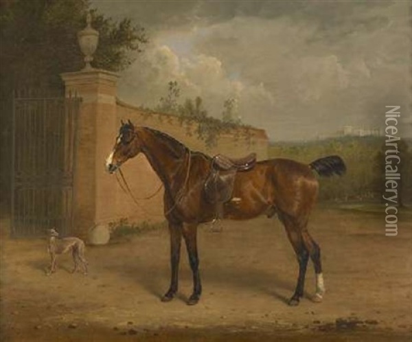 "hunter" In Windsor Park Oil Painting - Edmund Bristow
