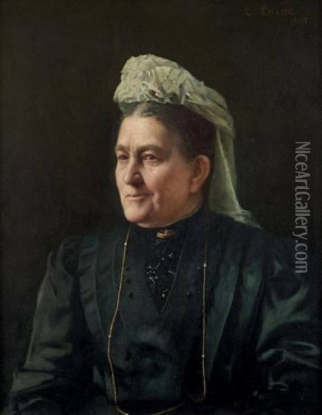 Portrait D'une Dame Oil Painting - Ludger Larose