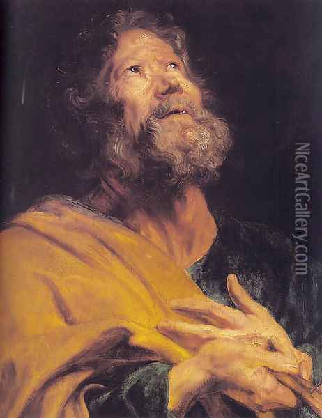 The Penitent Apostle Peter Oil Painting - Sir Anthony Van Dyck