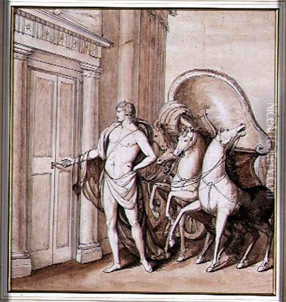 Apollo and his Chariot, 1771 Oil Painting - Giovanni Battista Cipriani