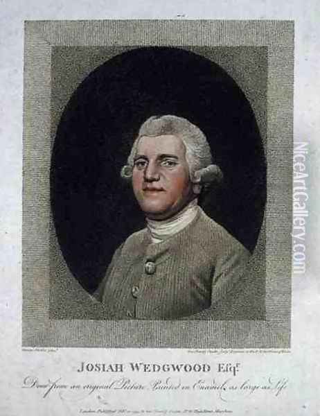 Josiah Wedgwood 1730-95, engraved and pub. by George Townley Stubbs 1756-1815, 1795 Oil Painting - George Townley Stubbs