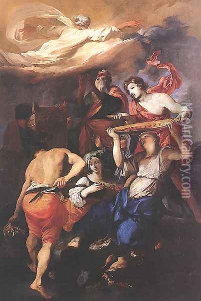 The Sacrifice of Noah 1654 Oil Painting - Pierre Puget
