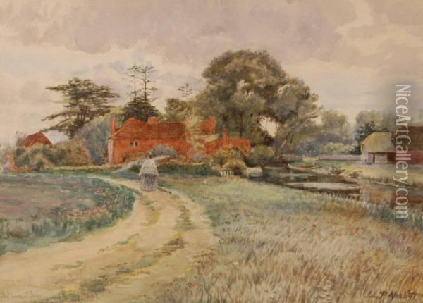 The Swan Inn, Newbury Oil Painting - John Nesbitt