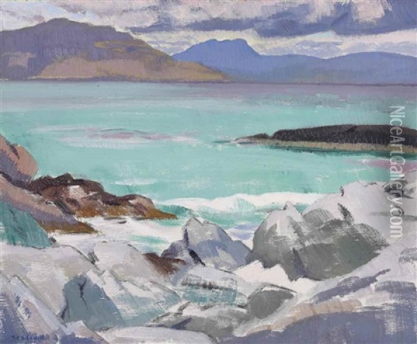 The Beach, Iona Oil Painting - Francis Campbell Boileau Cadell