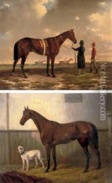 Miss Betty At The Races; And Miss Betty In The Stable Oil Painting - Abraham Hendrik Winter