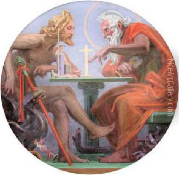 Jupiter A Jehova Oil Painting - Maximilian Pirner