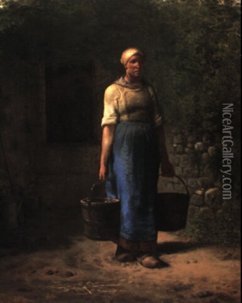 The Water Carrier Oil Painting - Jean-Francois Millet