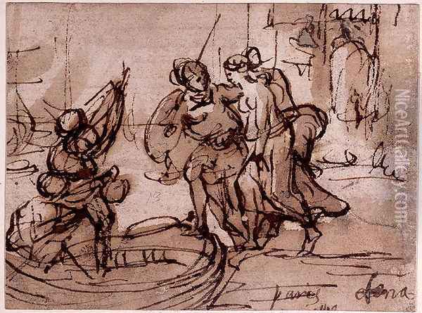 The Rape of Helen Oil Painting - Claude Lorrain (Gellee)