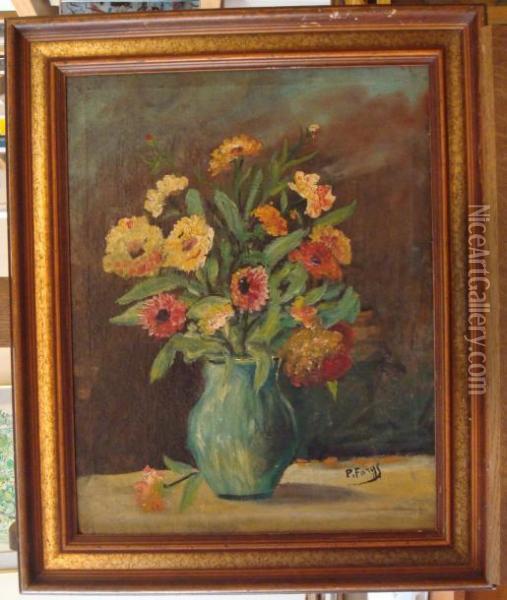 Bouquet De Fleurs Oil Painting - Pierre Farge