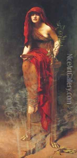 Priestess of Delphi Oil Painting - John Maler Collier