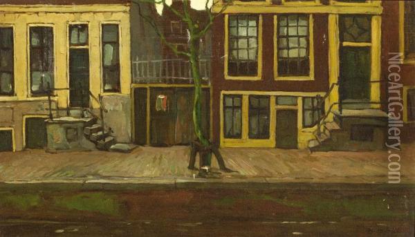 Groenburgwal In Amsterdam Oil Painting - Paul Bodifee