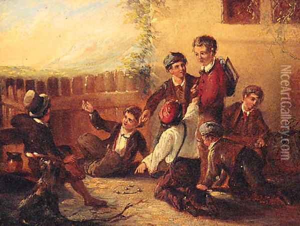 After School Oil Painting - William Mulready